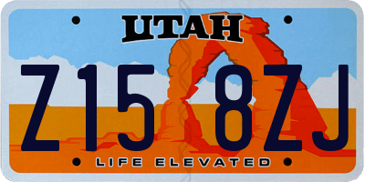 UT license plate Z158ZJ