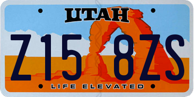 UT license plate Z158ZS