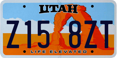 UT license plate Z158ZT