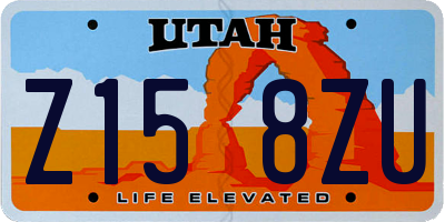 UT license plate Z158ZU