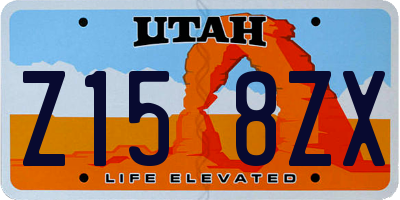 UT license plate Z158ZX