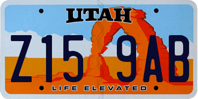 UT license plate Z159AB
