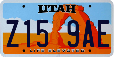 UT license plate Z159AE