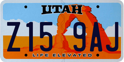 UT license plate Z159AJ