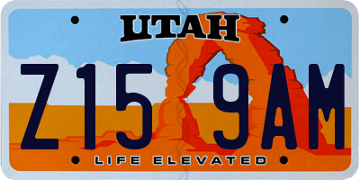 UT license plate Z159AM