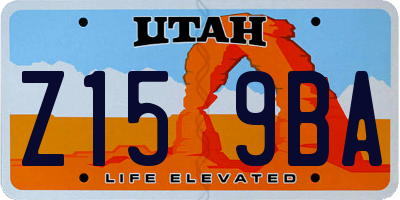 UT license plate Z159BA