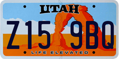 UT license plate Z159BQ