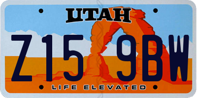 UT license plate Z159BW