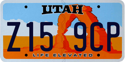UT license plate Z159CP