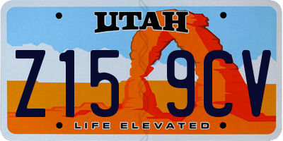 UT license plate Z159CV