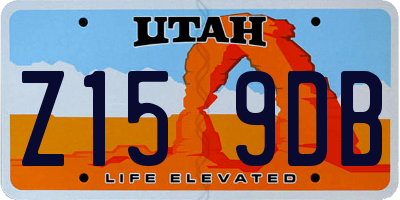 UT license plate Z159DB