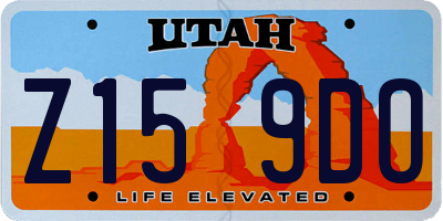 UT license plate Z159DO