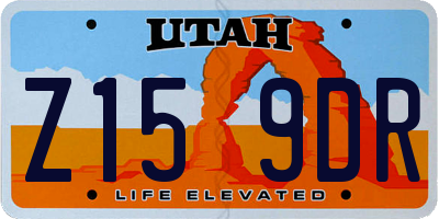 UT license plate Z159DR