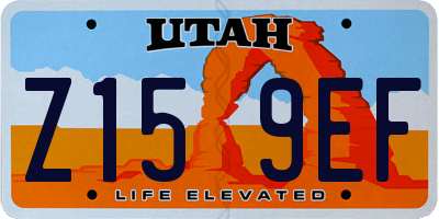 UT license plate Z159EF