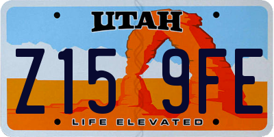 UT license plate Z159FE