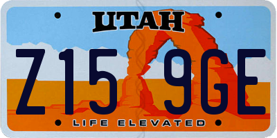 UT license plate Z159GE