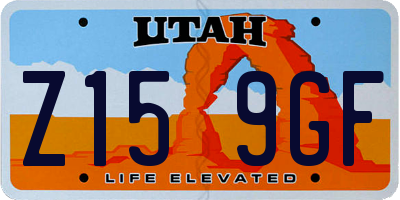 UT license plate Z159GF