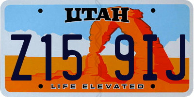 UT license plate Z159IJ