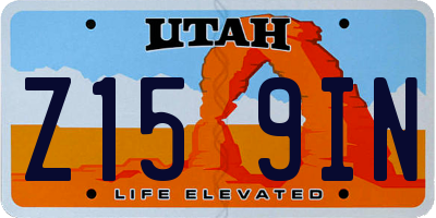 UT license plate Z159IN