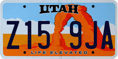 UT license plate Z159JA