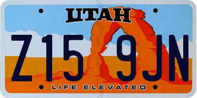 UT license plate Z159JN