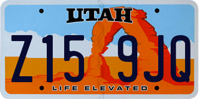 UT license plate Z159JQ