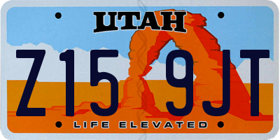 UT license plate Z159JT