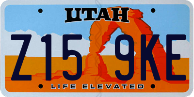 UT license plate Z159KE
