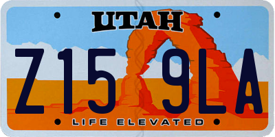 UT license plate Z159LA