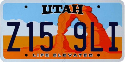 UT license plate Z159LI