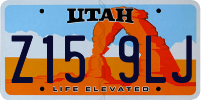 UT license plate Z159LJ