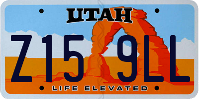 UT license plate Z159LL