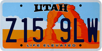 UT license plate Z159LW