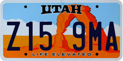 UT license plate Z159MA