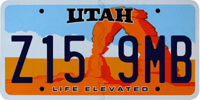 UT license plate Z159MB