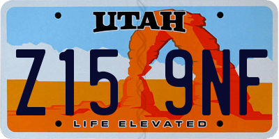 UT license plate Z159NF