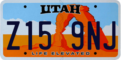 UT license plate Z159NJ