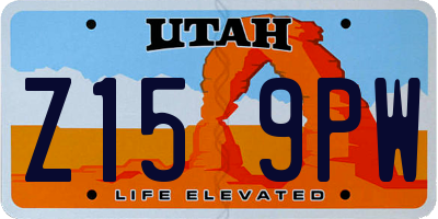UT license plate Z159PW