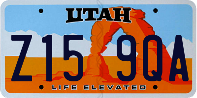 UT license plate Z159QA