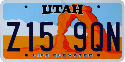 UT license plate Z159QN
