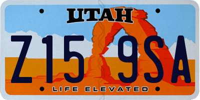 UT license plate Z159SA