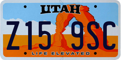 UT license plate Z159SC