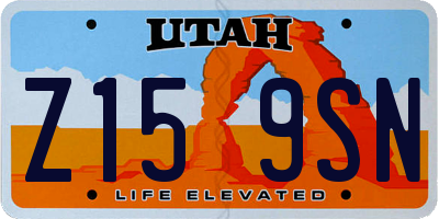 UT license plate Z159SN