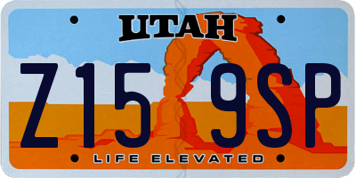 UT license plate Z159SP