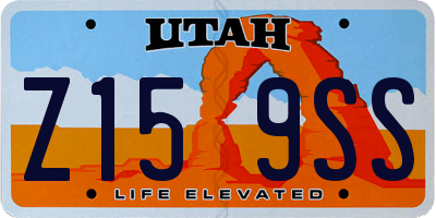 UT license plate Z159SS