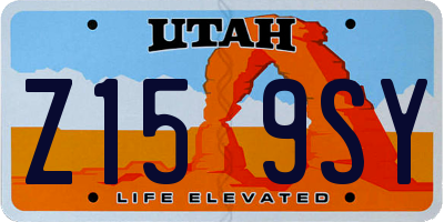 UT license plate Z159SY