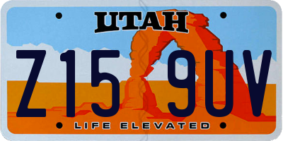 UT license plate Z159UV