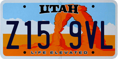 UT license plate Z159VL
