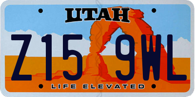 UT license plate Z159WL