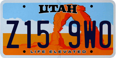 UT license plate Z159WO